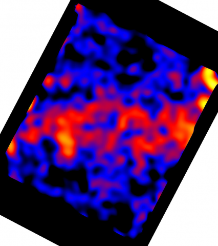 Изображение области плоскости Галактики, полученное телескопом СРГ/ART-XC в жестком рентгеновском диапазоне. Изображение: СРГ/ART-XC/ИКИ