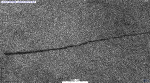Детальное изображение следов сброса по данным Sentinel-1A