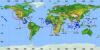На карте отмечены районы с наибольшим числом срабатываний прибора РЧА на борту микроспутника «Чибис-М», которые отражают распределение грозовой активности по траектории полета микроспутника. Изображение (с) ИКИ РАН