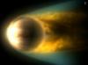 Рис.1. Взаимодействие солнечного ветра и межпланетного поля с ионосферой Венеры приводит к формированию индуцированной магнитосферы © ESA