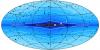 Карта характерных величин "блуждания" координат источников вблизи их истинного положения, вызываемого "гравитационным шумом" Галактики
