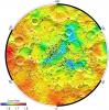 Карты потока нейтронов в окрестности северного полюса Луны (с) ИКИ РАН