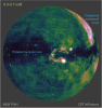 Карта половины всего неба в диапазоне 0.3–0.7 килоэлектрон-вольта, полученная телескопом СРГ/еРозита в ходе первого обзора неба. Изображение: ИКИ РАН